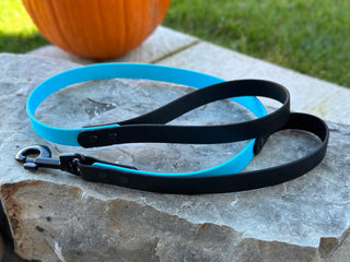 3/4" Biothane Double Handle Two Tone Leash